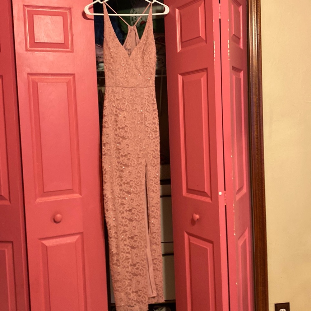 B-Darling pink long 5/6 dress.